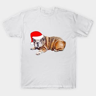 Christmas Bulldog T-Shirt